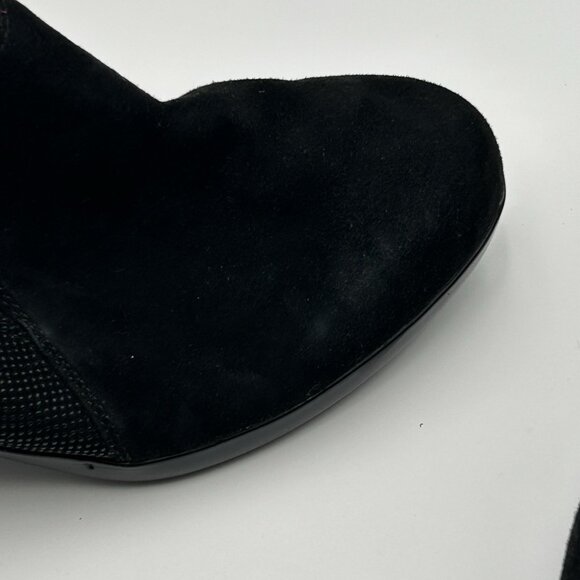 Aravon Black Bootie Lexee Twin Gore Block Heels SlipOn CG8758 Women's Size 10 2E - Picture 10 of 10